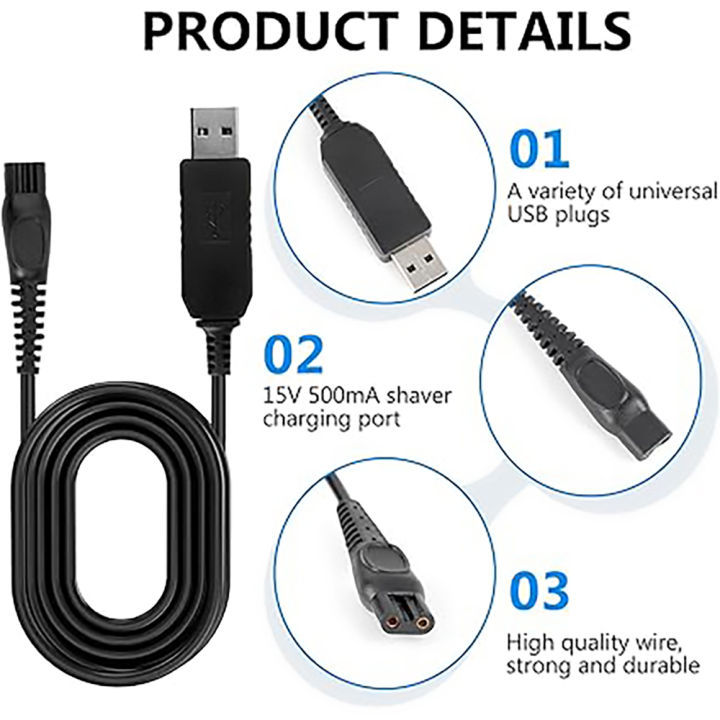 Replacement%20for%20%20Norelco%20Charger%20Cord%20Fit%20HQ8505%207000%205000%203000%20Series%203500%20MG5750%20MG7750%20S1560%20Electric%20Shaver%20Razor,%20Aq%20-%20Image%202