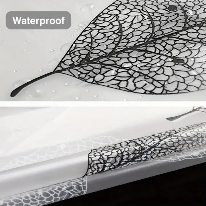 1pc%20Lightweight%20Shower%20Curtain%20Liner%20with%20Hooks,%20Plastic%20Leaf%20Waterproof%20Bathroom%20Curtain%20Liner,%20Bath%20Curtain%20for%20Bathtub%20Decor%20-%20Image%205