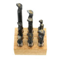 Allsome 9pcs 12mm Shank Boring Bar Set Carbide Tipped Lathe Tool Flat End Rod. 