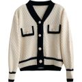 Women's Korean Fashion New Korean Loose Long-sleeved Knit Sweater Cardigans Outwear Coat.