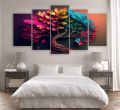 Canvas Printing Custom Oil Painting 5 Piece 18/36'' Inch Wall Painting Flowers Paintings Art Sets. 