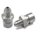 Stainless Steel Brake Line Adapter 3AN Male to M10x1. 0 Female Metric Inverted Flare.
