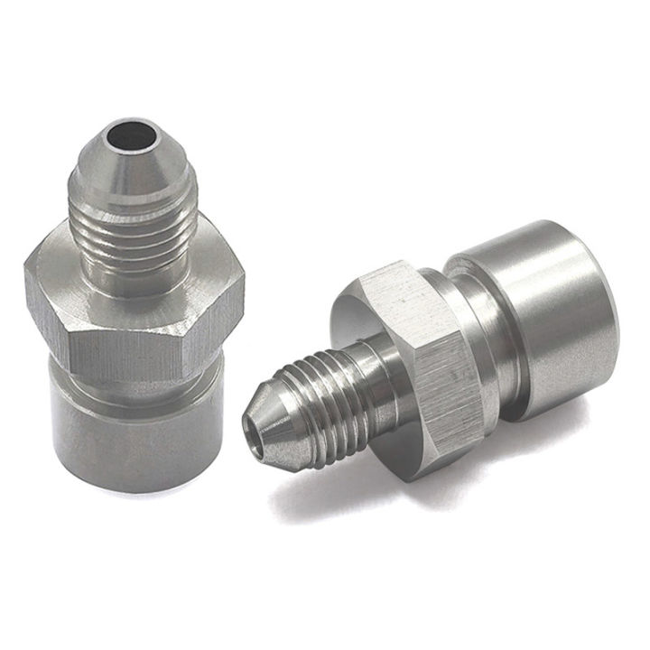 Stainless Steel Brake Line Adapter 3AN Male to M10x1. 0 Female Metric Inverted Flare