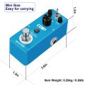 Rowin Guitar Bass Pedal Compressor Effect Comp  Classic Studio Grade Compressors Keep Original Signal Transients Pure Sky Blue. 