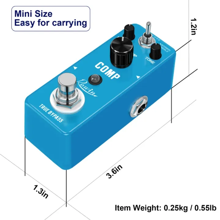 Rowin%20Guitar%20Bass%20Pedal%20Compressor%20Effect%20Comp%20%20Classic%20Studio%20Grade%20Compressors%20Keep%20Original%20Signal%20Transients%20Pure%20Sky%20Blue%20-%20Image%205