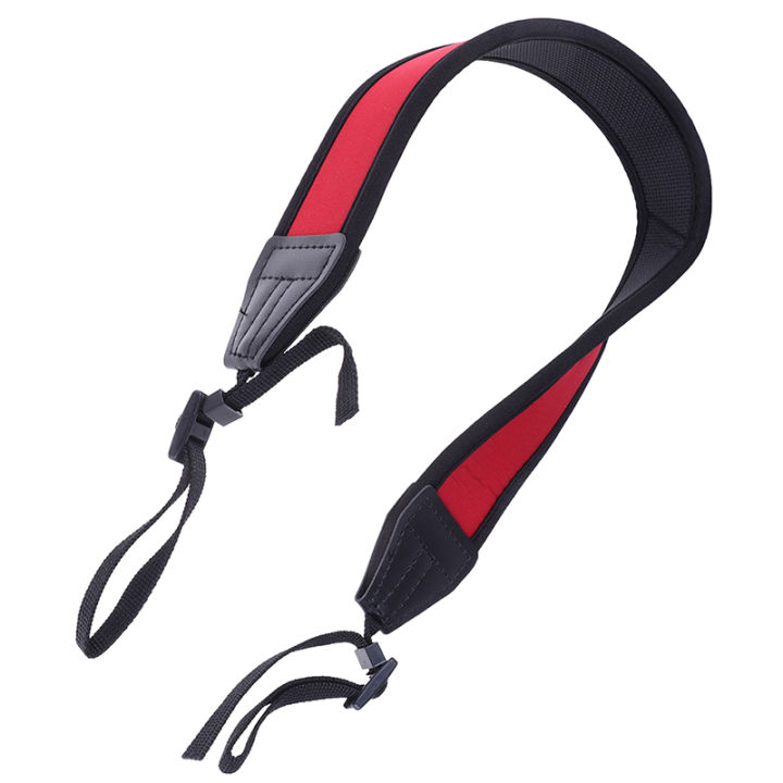 Skidproof neoprene red neck strap for dslr camera binocular   fuji