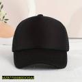 Plan black net cap with adjustable for boy and men. 