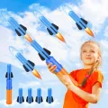 Foam Rocket Launcher Toy Set for Kids Outdoor Birthday  – 3 Soft Rockets per Launcher Shoots Up to 50 Feet. 