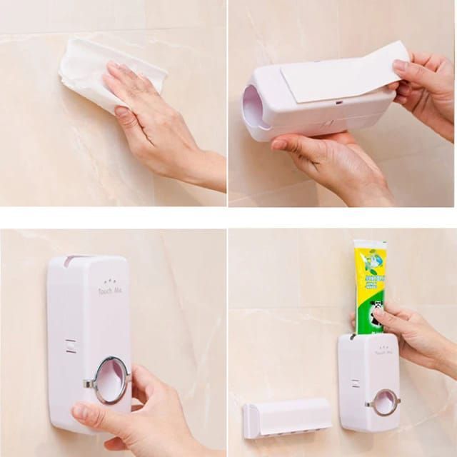 Wall%20Mounted%20Automatic%20Toothpaste%20Dispenser%20Dustproof%20Toothbrush%20Holder%20Wall%20Mount%20Stand%20Bathroom%20Accessories%20Set%20Toothpaste%20Squeezers%20-%20Image%204