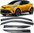 4 piece Window visor for Toyota C-HR  car exterior accessories decoration item rain guard high quality plastic material  CHR rain shads. 