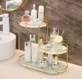 ‎Makeup Storage Rack, Cosmetic Storage Shelf, Makeup Organizer, Dressing Table, Makeup and Perfume Organizer, 3 round Floors 1 round floor. 