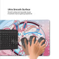 XXL Kawaii Mouse Pad Pokemons Eevee Computer Speed Type Mat for E-sports Players Lock Edge Keyboard Pad Mousepad Office Desk Mat. 