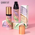 Qibest Three Color Press Release Cream Concealer Isolate Makeup Facial Base Brightening Cream Liquid Concealer Face Primer. 