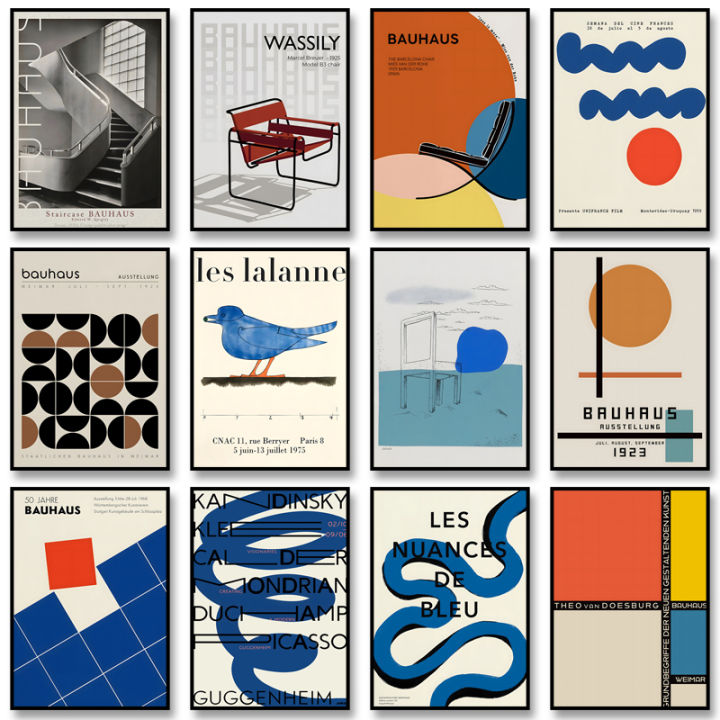 Geometric Bauhaus Exhibition Posters Bauhaus Movement Print Minimalist ...