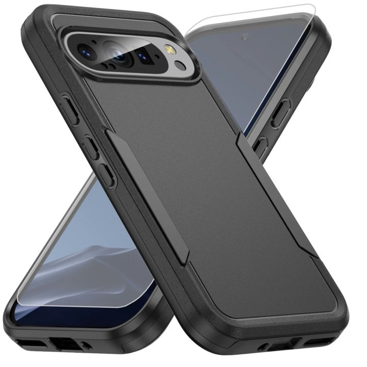 Shockproof Hybrid Case Dual Layer Cover for Google Pixel 10 9 Pro XL 9A 8 Pro 7 7A 7 Pro 6 6A 6 Pro 4G 5G Screen Protector Case