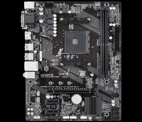 GIGABYTE%20A320M-S2H,%20Supports%20AMD%205000%20Series/%205000%20G-Series/%204000%20G-Series/%20Ryzen%20Series%20-%20Image%202