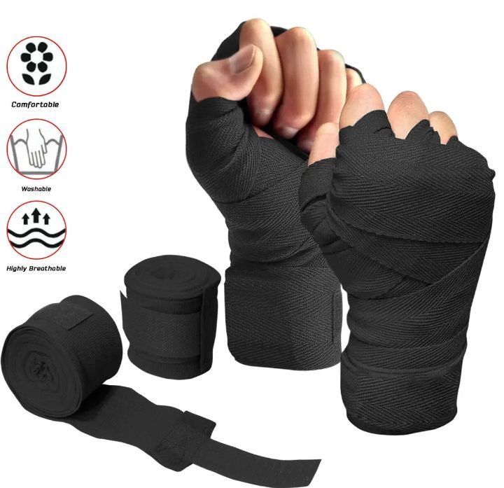 Hand Wrap Boxing Hand Wraps Hand Bandage Boxing Bandage Wrist Grips Hand Band Mma Wrist Band Boxing Fitness Gym Yoga 1 Pair