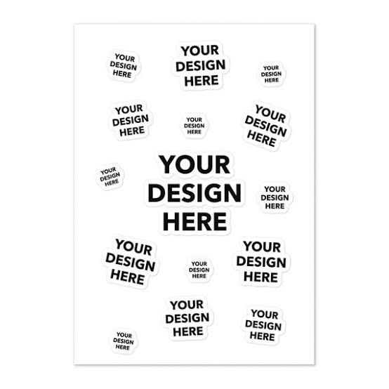 Customize A4 size uncuttable glossy stickers sheet /paper