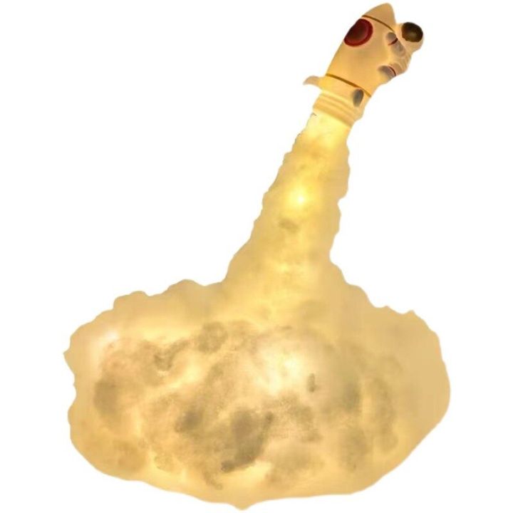 DIY Creative Rocket Light LED Colorful Clouds Astronaut Lamp USB Night Light Decor Ins Atmosphere Bedside Lamp Kids Gift