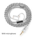 QKZ T7 336 Core Silver-Plated Earphone Upgrade Cable HiFi 4-Strand 3.5MM/2Pin Eearphone Cable for QKZ ZXN HBB ZXT VK4 EDX.