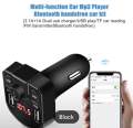 ClFM Tran_s_mitter Bluetooth-compatible Handsfree Car Kit U Disk TF MP3 Player 4.1A USB Charger Multi-functional Car Vehicle Part. 