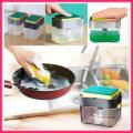 2-in-1 Liquid Soap Dispenser with Sponge Holder – Hand Press Kitchen Soap Pump. 