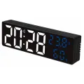 9 Inch Large Digital Wall Clock Temperature Humidity Night Mode Snooze 12/24H USB Plug-in Version Electronic LED Alarm Clock. 