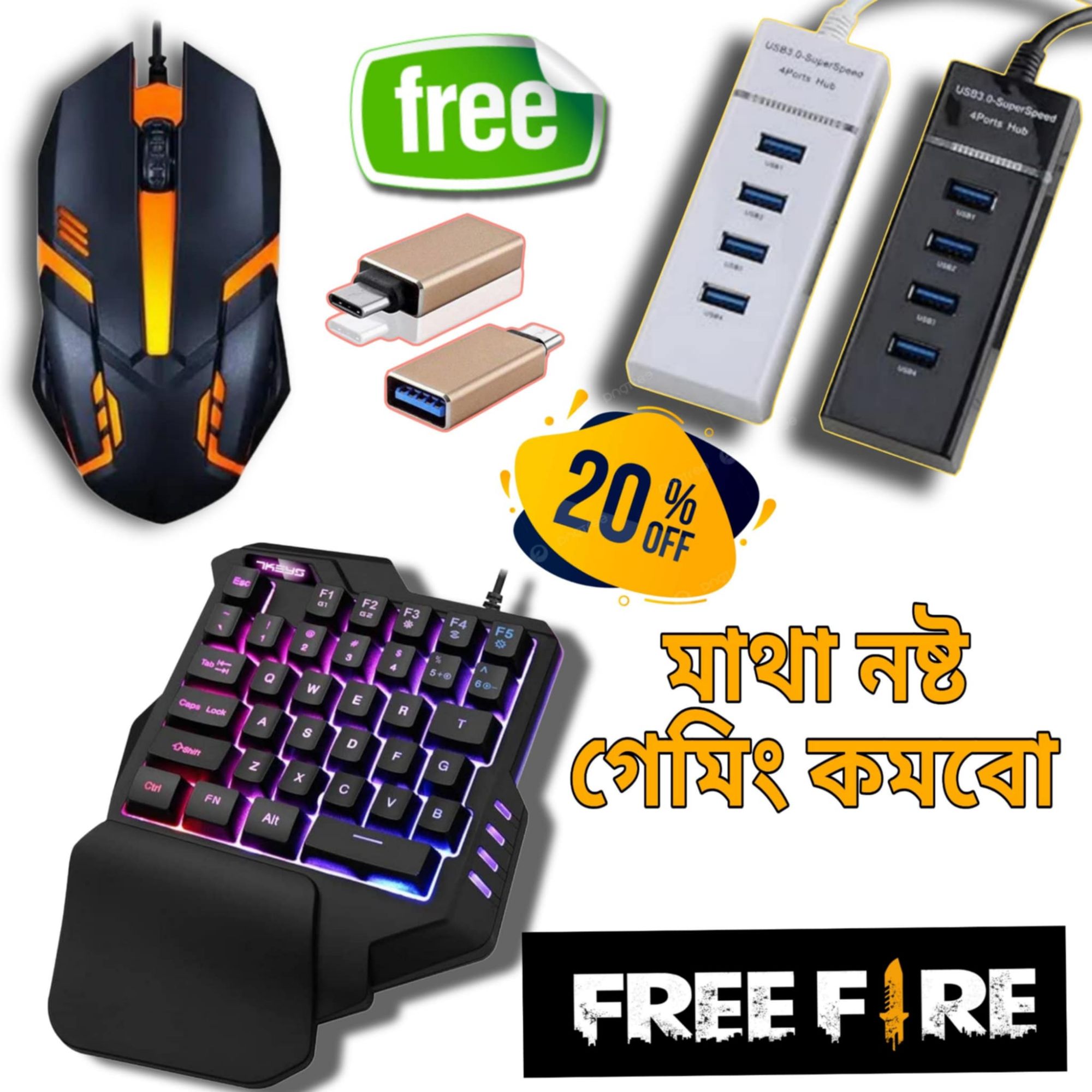 One Handed Gaming Keyboard Rgb Backlit 35 Keys Portable Mini Gaming Keypad Ergonomic Game Controller For Pc Gamer, USB, Black