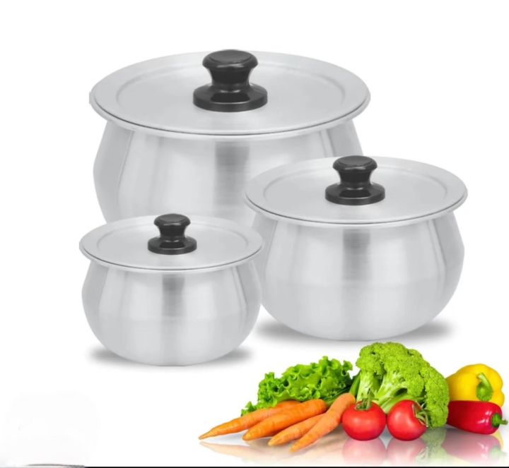 Stainless Steel Belly Shape Cooking Pot Set