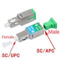 1PCS NEW Optic Fiber Attenuator Connector 0dB SC/APC Female-SC/UPC Male SM-9/125 Fiber Optic Adapter Flange Coupler Wholesale. 