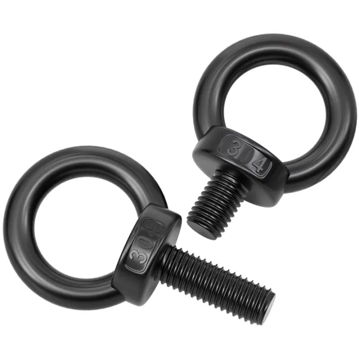 Black%20304%20Stainless%20Steel%20Lifting%20Eye%20Bolts%20Heavy%20Duty%20Marine%20Grade%20Ring%20Screws%20Metric%20Thread%20Eye%20Bolt%20for%20Rigging%20&%20Hanging%20-%20Image%203