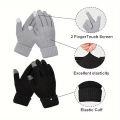 Men's and Women's Winter New Minimalist Knitted Gloves with Mobile Touch Screen Operation Thick and Warm Outdoor Gloves. 