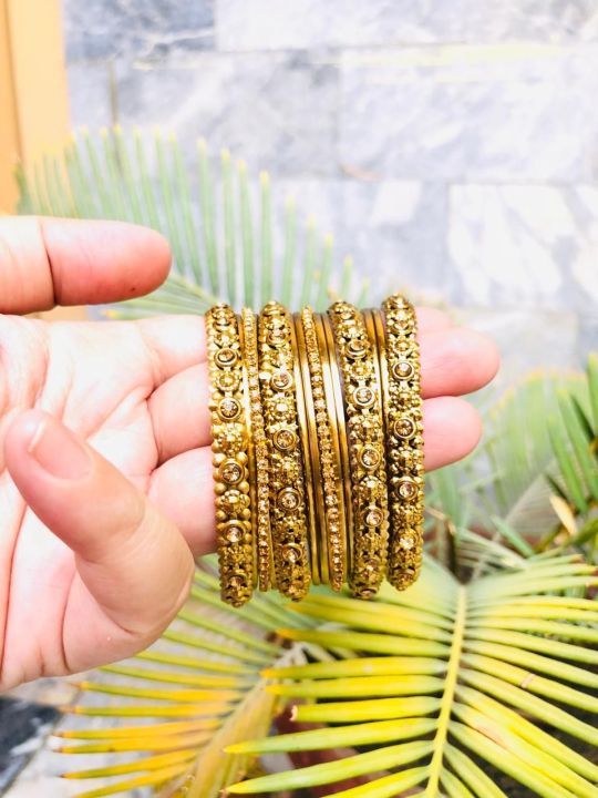 Very Beautiful Bangles One Carrat Gold Bangles set Chori jewellery for Girls😊Low Stock

I