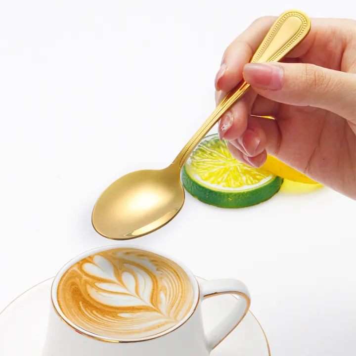 4/8/12PCS%20Stainless%20steel%20mirror%20Light%20Gold%20dessert%20spoon%20Coffee%20spoon%20suitable%20for%20hotel%20restaurant%20home%20kitchen%20-%20Image%205