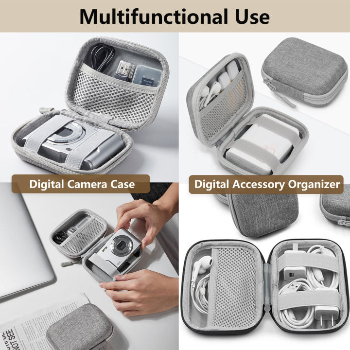 Digital%20Camera%20Case%20for%20CAMKORY,%20KODAK%20PIXPRO%20FZ45/FZ55,%20%20IXUS%20285%20HS,%20Small%20Travel%20Compact%20Camera%20Holder%20with%20Mesh%20Pocket%20-%20Image%206