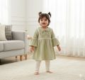 ​HTH Apparels Baby Girl 2-Piece Frock & Trouser Set | Kids Frock with Pants | Stylish Party & Casual Wear for 2-3 Years | Summer & Winter Outfit for Girls. 