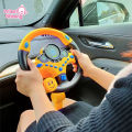 Infant Shining Eletric Simulation Steering Wheel Toy with Light Sound Kids Early Educational Stroller Steering Wheel Vocal Toys. 