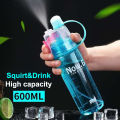 Sports Water Bottle Spray Cup Outdoor Portable Kettles Jug Large Capacity Men And Women 600ml.