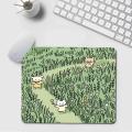Green Plant Desk Mat Cute Kawaii Mousepad Small Office Computer Desk Mat Table Keyboard Big Mouse Pad Laptop Cushion Non-slip. 