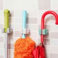 1PCs Strong Wall Mounted Mop Organizer Holder - Brush Broom Hanger - Storage Rack Kitchen Clip - Seamless Mop Hook. 