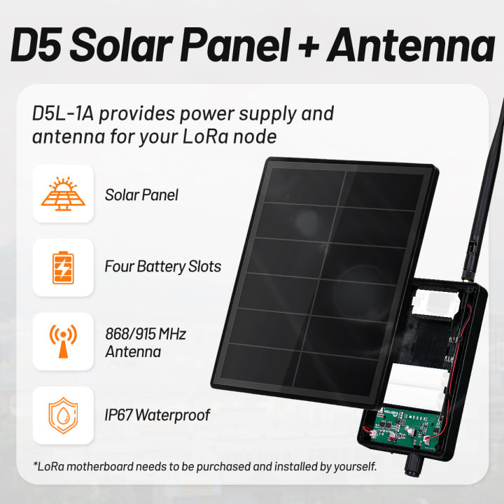 D5 Solar panel kit 5V for Solar Powered Dev-Board Mesh Network Heltec ...