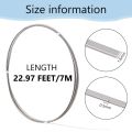 25 Gauge Stainless Steel Flat Wire 23 Feet 1.6mm Wide Metal Craft Wire Bendable Steel Wire for Jewellery Making Resin Bezel. 