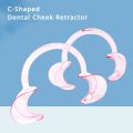 5Pcs C-Shaped Dental Cheek Retractors (M size,Pink ) Mouth Opener Teeth Treatment Mouth Opener for Repairing Dentist Supplies.