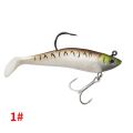 Fish Type Jig Head Bait Replaceable Fish Body Lures Soft Fishing Lead Inside Lure With Hook. 