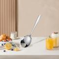 Extra Large Spoon Stainless Steel Silvery Split Spoon Hotel Restaurant Long Handle Large Public Spoon Kitchen Tableware. 