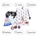 Funny Golf Valuables Pouch Hot DOG Design pu Leather Golf Tee Pouch with Drawstring Closure Golf Ball Tee Handbag Portable.