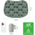 Inflatable Seat Cushion With Pump Pressure Relief Air Pad For Airplane Stadium Travel Waterproof Portable Chair Mat For Sciatica.
