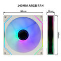 Aigo AS14 140mm Fan Argb Pc Case Ventiladores 4PIN PWM 5V-3PIN Cpu Water Cooler Gabinete Gamer Cooling Kit Fans Rgb Ventilador. 