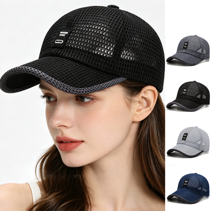 Summer Mesh Cap Lightweight Quick Drying Cool Outdoor Fishing Hats Visors Breathable Tennis Golf Hiking Baseball Sun Hat