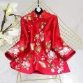 Women Chinese Vintage Blouse 4XL Loose Female Hanfu Tops 2024 NewTang Suit Shirt National Style Traditional Elegant Embroidery. 